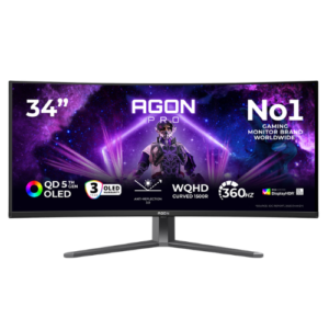 AOC AGON PRO AGP346UCSD 34” WQHD 360Hz Curved QD-OLED Gaming Monitor