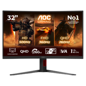 AOC CURVED FRAMELESS GAMING LED 31.5" CQ32G4Z 260Hz (QHD) / 360Hz (FHD) / 500Hz (HD)